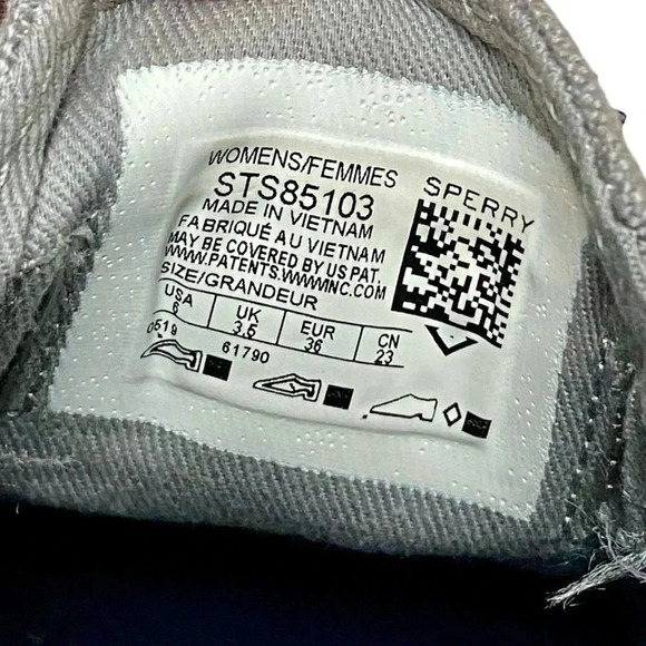 Sperry Pier Wave Gray Slip-On Sneakers Memory Foam Comfort Size 6 - Picture 14 of 14